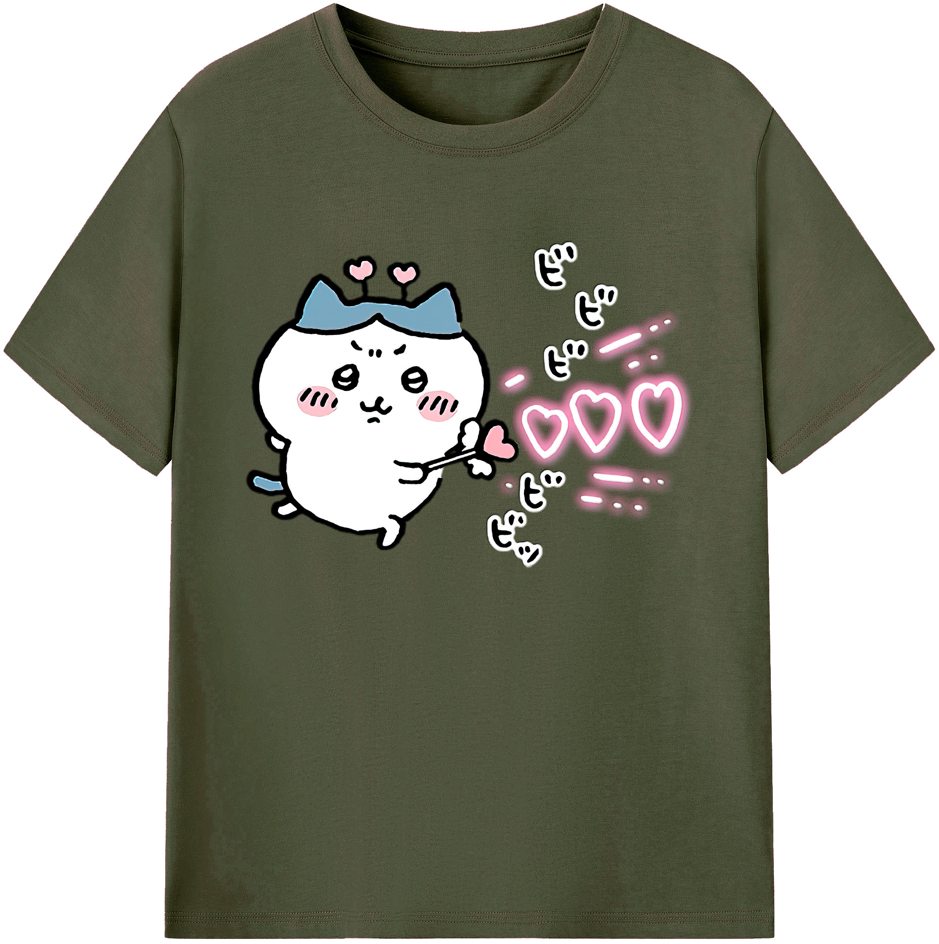 （画像用） ちいかわ ハチワレ Chii-kawa hachiware 綿100％ メンズ半袖Tシャツ｜肌触りやわらか＆通気性